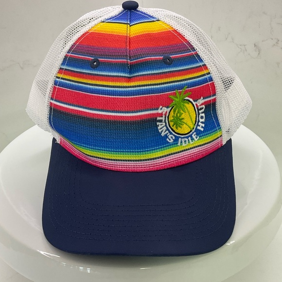 Stan’s Idle Hour meshback strapback colorful striped hat one size - Picture 1 of 8